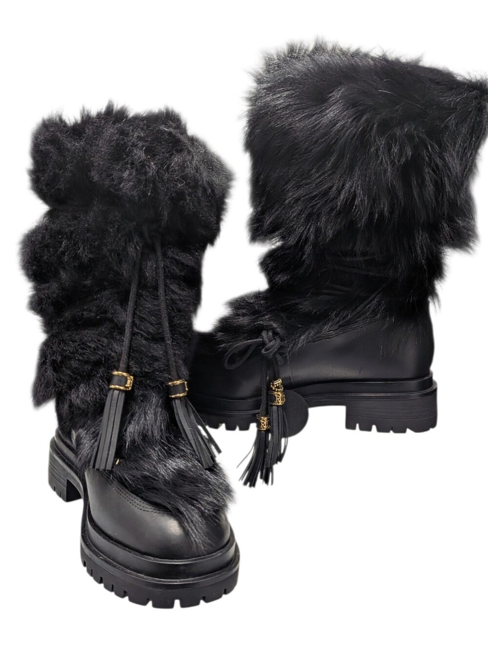 New Women's Lauren Ralph Lauren Celia Shearling Winter Snow Boots ....Size 8